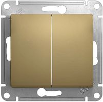 Выключатель без рамки Systeme Electric Glossa 2-кл. титан