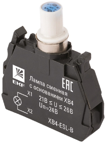 Ламповый блок подсветки светодиодный EKF PROxima XB4 24В синий