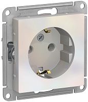 Розетка с заземлением без рамки Systeme Electric AtlasDesign 1-м. жемчуг