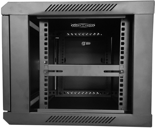 Шкаф настенный 19″ Netko WMA 6U (600х450х370) черный, разобранный картинка фото 2