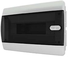 Бокс пластиковый Tekfor ЩРВ-П-12 CVK 40-12-1 (195х290х102мм) IP41 прозрачная дверца