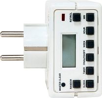 Розетка с таймером недельная Feron TM21 220В 3500Вт 16A IP20