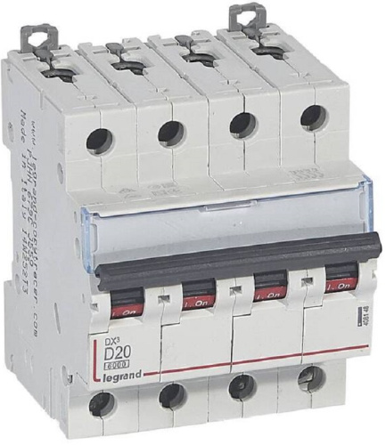 Выключатель автоматический Legrand DX3-E 6000 4п 20А D 10кА