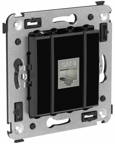 Розетка компьютерная экранированная без рамки DKC Avanti 1-м. RJ45 6е черный квадрат DKC — купить по цене от 2&nbsp;280 ₽ | ПрофБезопасность