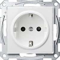 Розетка с заземлением без рамки Schneider Electric Merten M-Creativ 1-м 16А прозрачно/белый