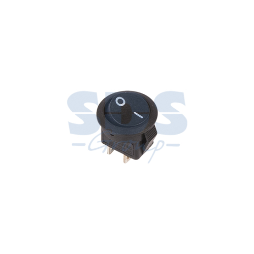 Выключатель клавишный круглый Rexant 250V 3А (2с) ON-OFF черный Micro картинка фото 2