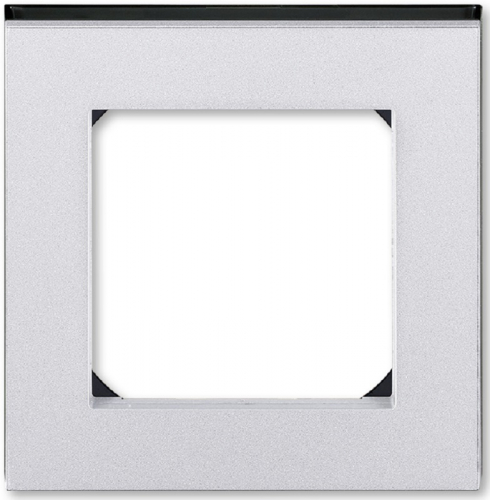 Рамка универсальная ABB EPJ Levit 1-м. серебро/дымчатый чёрный картинка