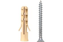 Дюбель нейлоновый Европартнер PND 6  6x30 с саморезом 4х40 (60 шт)  Европартнер — купить по цене от 200 ₽ | ПрофБезопасность