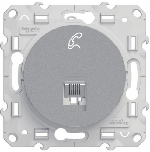 Розетка телефонная без рамки Schneider Electric Odace 1-м. RJ11 алюминий, Schneider Electric, купить, цена, доставка, безопасность Розетка телефонная без рамки Schneider Electric Odace 1-м. RJ11 алюминий Schneider Electric — купить по цене от 440 ₽ | ПрофБезопасность