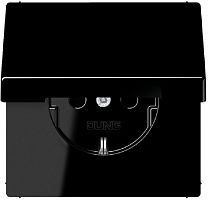 Розетка с заземлением без рамки Jung LS990 1-м. крышка шторки для IP44 черный Jung — купить по цене от 6&nbsp;449 ₽ | ПрофБезопасность