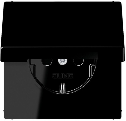 Розетка с заземлением без рамки Jung LS990 1-м. крышка шторки для IP44 черный Jung — купить по цене от 6&nbsp;449 ₽ | ПрофБезопасность