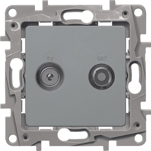 Розетка TV+SAT Оконечная без рамки Legrand Etika 1-м. алюминий