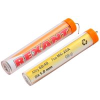 Припой без канифоли Rexant 10 гр. d=1. 0 мм (Sn61 Pb39) Rexant — купить по цене от  | ПрофБезопасность