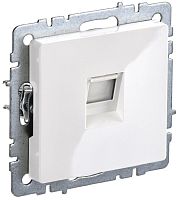 Розетка компьютерная без рамки IEK Brite РК10-БрБ 1-м. RJ45 5e белый IEK — купить по цене от 680 ₽ | ПрофБезопасность