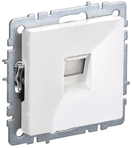 Розетка компьютерная без рамки IEK Brite РК10-БрБ 1-м. RJ45 5e белый IEK — купить по цене от 680 ₽ | ПрофБезопасность