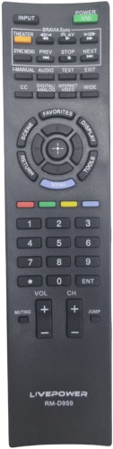 Пульт для телевизора Sony универсальный RM-L959 NoName — купить по цене от 490 ₽ | ПрофБезопасность