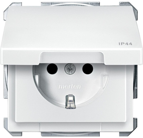 Розетка с заземлением без рамки Schneider Electric Merten Antique 1-м. крышка шторки IP44 белый Schneider Electric — купить по цене от 2&nbsp;925 ₽ | ПрофБезопасность