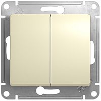 Переключатель без рамки Systeme Electric Glossa 2-кл. проходной бежевый