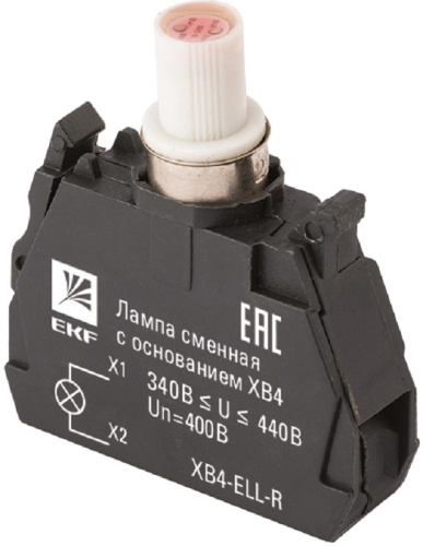 Ламповый блок подсветки светодиодный EKF PROxima XB4 400В красный