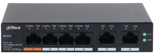 Коммутатор Dahua DH-CS4006-4ET-60 фото 3