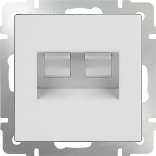 Розетка компьютерная без рамки Werkel 2-м. RJ45+RJ45 5e белый глянцевый Werkel — купить по цене от 1&nbsp;910 ₽ | ПрофБезопасность фото 2
