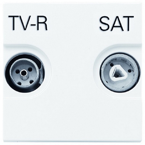 Розетка TV+R+SAT Звезда без рамки ABB Niessen Zenit 1-м. 2 мод. N2251.3 BL белый ABB — купить по цене от 1&nbsp;346 ₽ | ПрофБезопасность