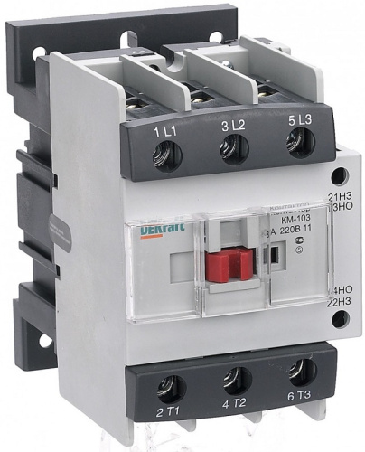 Контактор DEKraft КМ-103 3п 1НО+1НЗ 95А 400В тип АС3 