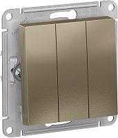 Выключатель без рамки Systeme Electric AtlasDesign 3-кл. шампань