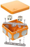 Коробка огнестойкая Промрукав 80x80x40мм 4x6мм под пистолет IP66 оранжевый