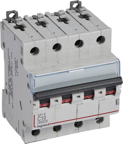 Выключатель автоматический Legrand DX3-E 6000 4п 10А C 6кА