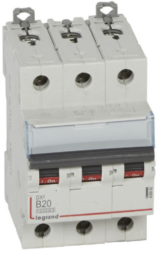 Выключатель автоматический Legrand DX3-E 10000 3п 20А B 16кА