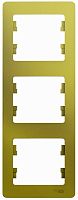 Рамка вертикальная Systeme Electric Glossa 3-м. фисташковый