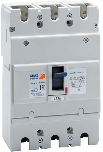 Выключатель автоматический в литом корпусе Кэаз OptiMat E250L250 3п 250А 18кА  картинка