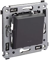 Выключатель без рамки DKC Avanti 1-кл. черный матовый картинка