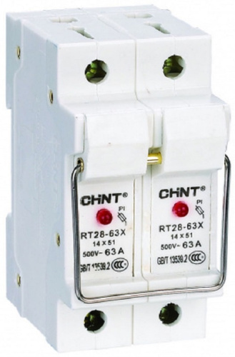 Держатель плавких вставок с индикацией CHINT 2п RT28N-63X 14х51мм