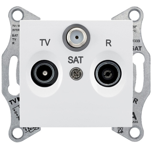Розетка TV+R+SAT Оконечная без рамки Schneider Electric Sedna 1-м. белый, Schneider Electric, купить, цена, доставка, безопасность фото 2 Розетка TV+R+SAT Оконечная без рамки Schneider Electric Sedna 1-м. белый Schneider Electric — купить по цене от 1 417 ₽ | ПрофБезопасность фото 2