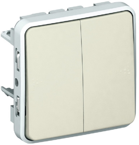 Переключатель без рамки Legrand Plexo 2-кл. проходной IP55 белый Legrand — купить по цене от 2&nbsp;121 ₽ | ПрофБезопасность