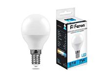 Лампа светодиодная Feron LB-95 G45 Шар Е14 220В 7Вт 6400К Feron — купить по цене от 100 ₽ | ПрофБезопасность