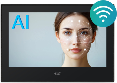 Монитор видеодомофона CTV-M5704 AI Wi-Fi черный Монитор видеодомофона CTV-M5704 AI Wi-Fi черный