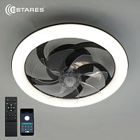 Светильник светодиодный (Люстра) ESTARES FAN SIMPLE 65W+18W R-APP-480x125-BLACK/WHITE Estares — купить по цене от 5&nbsp;400 ₽ | ПрофБезопасность