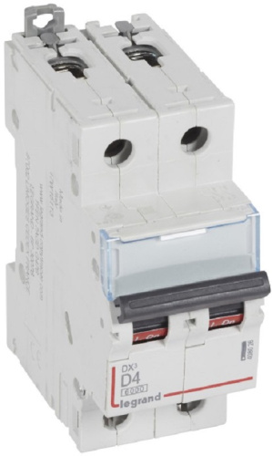 Выключатель автоматический Legrand DX3-E 6000 2п 4А D 10кА