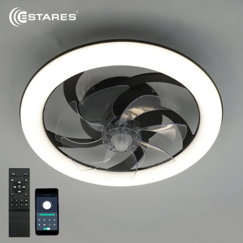 Светильник светодиодный (Люстра) ESTARES FAN SIMPLE 65W+18W R-APP-480x125-BLACK/WHITE, Estares, купить, цена, доставка, безопасность Светильник светодиодный (Люстра) ESTARES FAN SIMPLE 65W+18W R-APP-480x125-BLACK/WHITE Estares — купить по цене от 5 400 ₽ | ПрофБезопасность