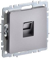 Розетка компьютерная без рамки IEK Brite РК10-БрС 1-м. RJ45 5e сталь IEK — купить по цене от 910 ₽ | ПрофБезопасность