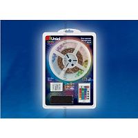 Светодиодная лента 12В Uniel Бегущий огонь ULS-F01-5050-30LED/m-10mm-IP65-DC12V-5M-RGB-P36C24 Uniel — купить по цене от 3&nbsp;000 ₽ | ПрофБезопасность
