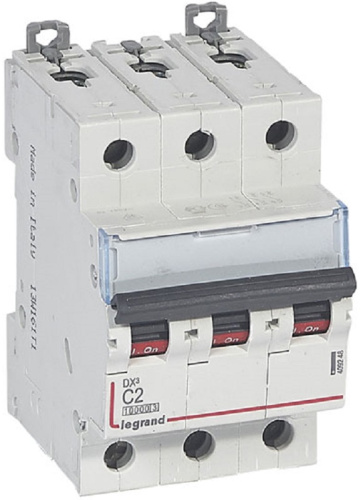 Выключатель автоматический Legrand DX3-E 10000 3п 2А C 16кА