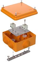 Коробка огнестойкая Промрукав 100x100x50мм под винт 4x2,5мм IP55 оранжевый картинка