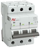 Выключатель автоматический EKF Averes AV-6 3п 3А D 6кА
