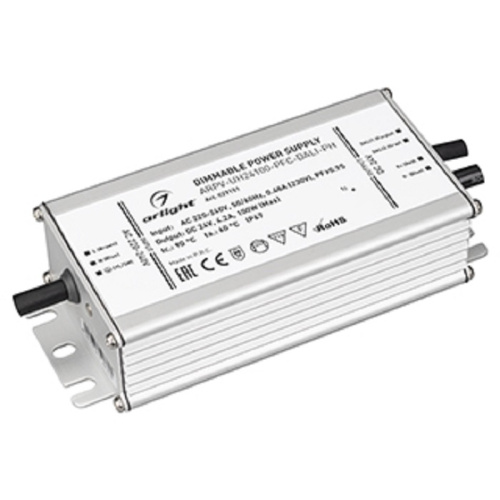 Блок питания для светодиодной ленты диммируемый Arlight 24В ARPV-UH24100-PFC-DALI-PH 4.2А 100Вт IP67, Arlight, купить, цена, доставка, безопасность Блок питания для светодиодной ленты диммируемый Arlight 24В ARPV-UH24100-PFC-DALI-PH 4.2А 100Вт IP67 Arlight — купить по цене от 8 500 ₽ | ПрофБезопасность