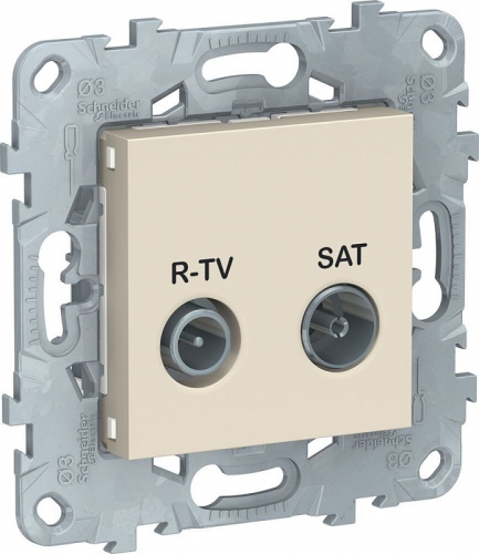 Розетка TV+R+SAT Оконечная без рамки Schneider Electric Unica New 1-м. бежевый картинка