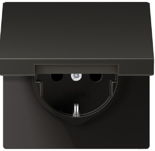 Розетка с заземлением без рамки Jung LS990 metal 1-м. крышка шторки для IP44 антрацит Jung — купить по цене от 9&nbsp;581 ₽ | ПрофБезопасность